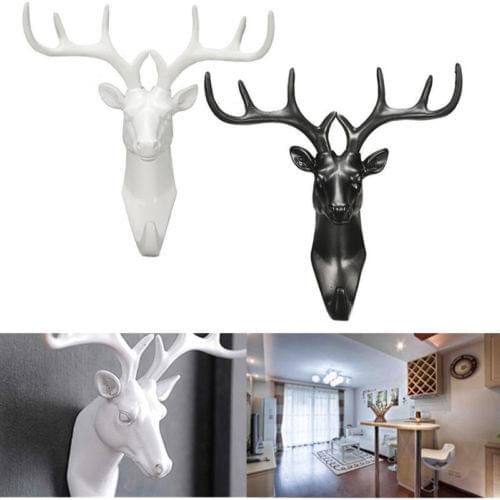 Deer head Self Adhesive Wall Door Hook Hanger Coat Keys Sticky Hanging Holder Decorative Hook