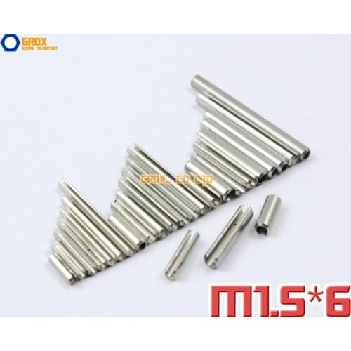 200 Pieces M1.5 x 6mm 304 Stainless Steel Slotted Spring Tension Pin Sellock Roll Pin