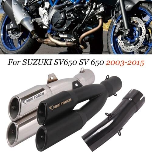 Slip On For SUZUKI SV650 SV 650 2003-2015 Motorcycle Exhaust System Muffler Modified Escape 51mm DB Killer Mivv Middle Link Pipe