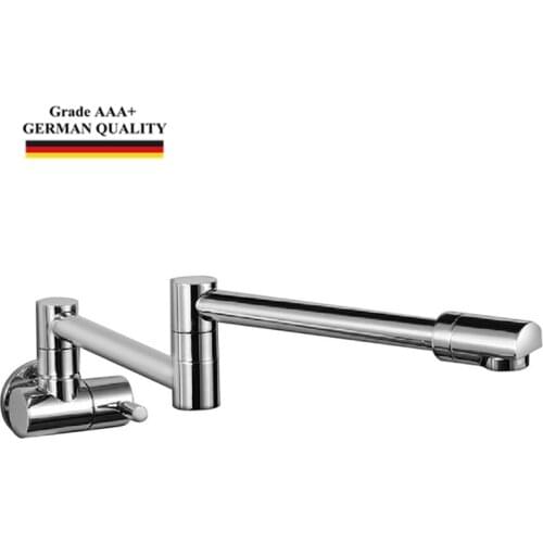 Kitchen Faucets 360 Degree Rotating Folding Chrome Brass Cold Tap Single Handle Swing Spout Wall Mounted torneira cozinha