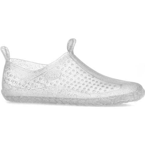 Womens Silvery Transparent Sea Shoe