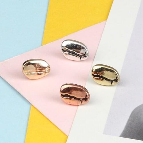 Vintage Metal Lapel Pin Lovely Coffee Beans Brooches Backpack Denim Jackets Accessories Enamel Pins Badge Women Men Jewelry Gift