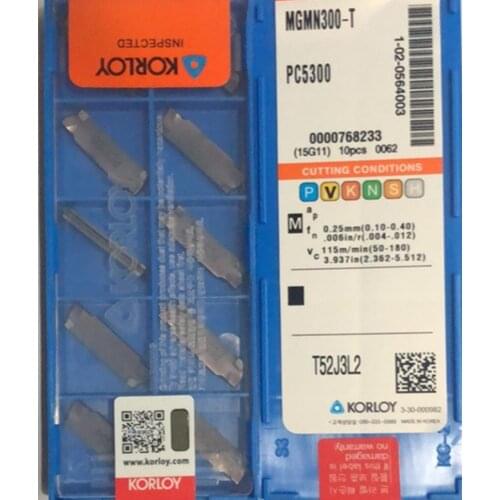 MGMN300-T PC5300 10pcs 50pcs 100pcs KORLOY carbide insert Processing: stainless steel and steel Free shipping