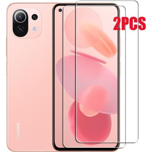2PCS FOR Xiaomi Mi 11 Lite 5G 4G (Youth Edition) High HD Tempered Glass Protective ON Mi11 11Lite Screen Protector Film