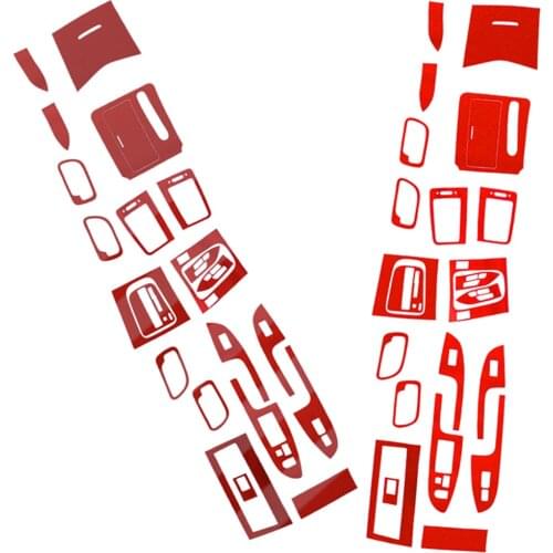 1 Set Car Carbon Fiber Texture Plastic Interior Sticker Center Console Dashboard Cover LHD Fit for Honda Accord 7th 3D/5D