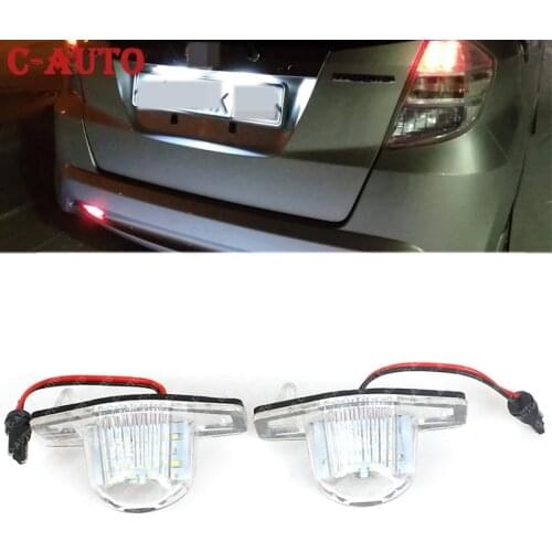 2 Pcs/Set 18 LED Lamp Number License Plate Light For Honda For Jazz Odyssey Stream Insight CRV FRV HR-V Crosstour 5D DXY