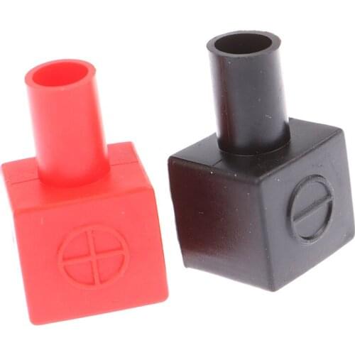 2021 New 4pcs/set Universal Square Motorcycle Car Battery Terminals Rubber Covers 13 x 14mm