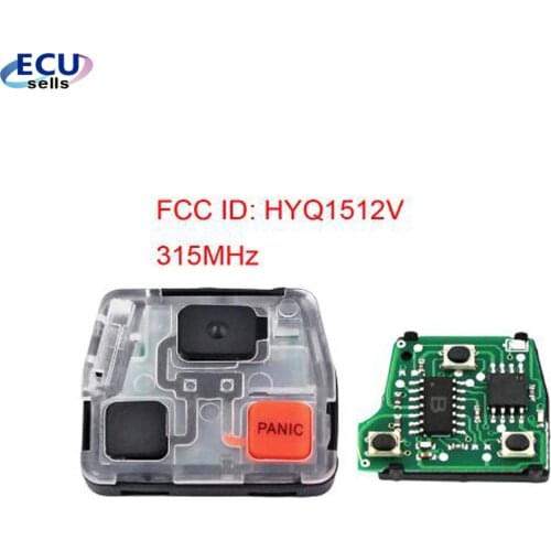 3 Buttons 315MHz Remote key Board FOB for Lexus GX470 LX470 FCC ID: HYQ1512V