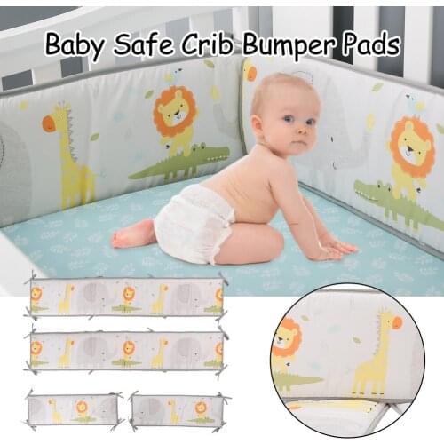 4 Pieces Baby Crib Bumpers Guard Pad Baby Bed Circumference Head Protector Circumference Bed Protection Bumpers