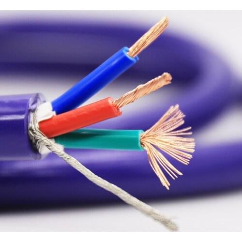 Audiocrast Audio Grade 6N OFC 4square reference power cable bulk cable per meter audio power cord wire cable hifi power cable