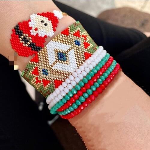 Father Christmas For Girls Handmade Wrap Pulsera Multilayer Friendship Jewelry Miyuki Bracelets