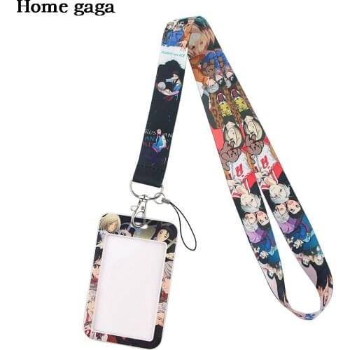 DB453 Cartoon Anime Boy Card ID Holder Student Hanging Neck Bus Card Holder Employee Card With Lanyard Gift For Friends
