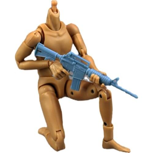 Flexible 1:12 Scale Male Body Skeleton Naked Muscular Narrow Shoulder 1.0 Model Dolls Action Man w/ Spare Hands for MCC023