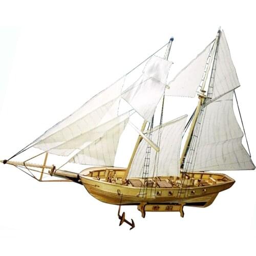 Hobby Model Ships - Harvey Sailboat 15" Built Wooden Model Boat Unassembled