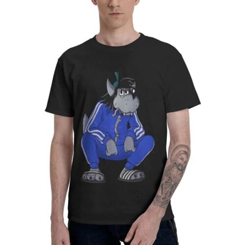Humor Nu Pogodi Wolf T Shirt Mens Cotton Print T-shirts Novelty Tshirt Short Sleeve Soviet Union Comic Cartoon Tee Top Gift
