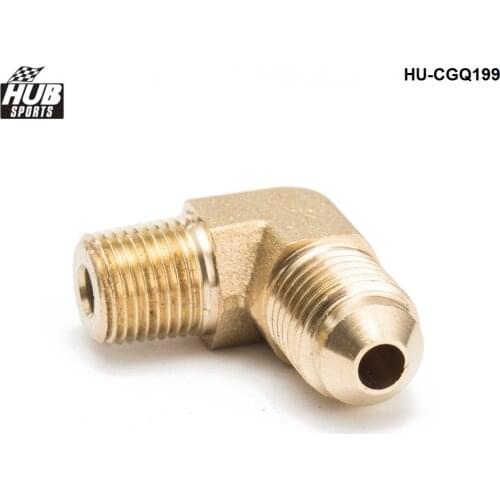 Brass Barb Fitting Male Elbow 90 Degree 1/8" NPT*AN4 Hose ID For Turbo, Oil, Brake Adapter HU-CGQ199