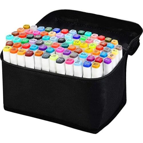 TOUCHNEW Alcohol Based Markers, Dual Tip Permanent Artist Art Markers Sketch Markers for Adult Kid Coloring Book