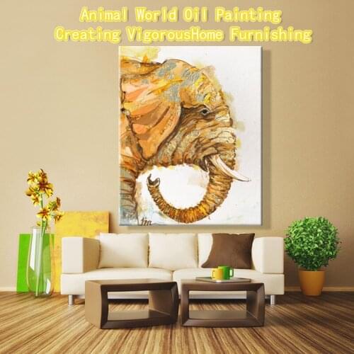 Paint by number art painting by numbers Animal Elephant Giraffe pig cat Lovely Handmade Filling and colouring Ink painting