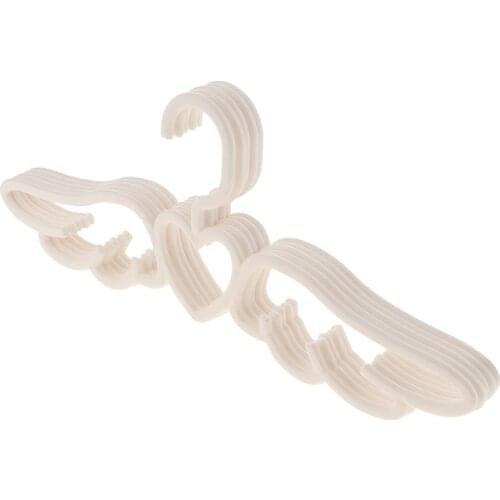 Set of 5 High Quality Plastic Hanger Beautiful Sturdy Suit Coat Hangers with Nonslip Traceless Shoulder Design