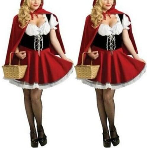 New halloween costumes for women sexy cosplay little red riding hood fantasy game uniforms fancy dress outfit