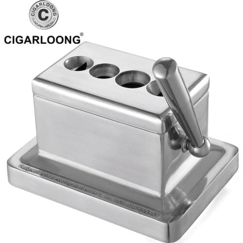 Cigar Cutter Krupp Stainless Steel 4 Hole Cigar Cutter V Cylinder Scissors Luxury Cigar Scissors CC-622