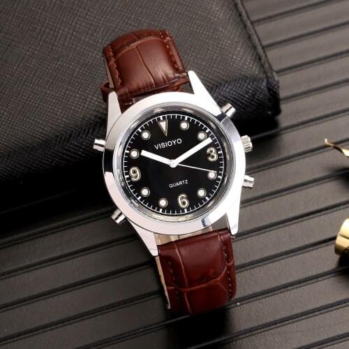 Portuguese Talking Watch with Alarm,Black Dial TPSB-23P