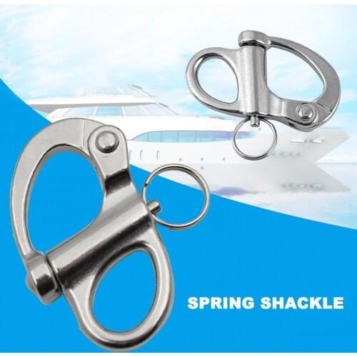 Sailing Spring Hook Durable Boat Chain Stainless Steel Swivel Snap Shackle Hand Drawn Quick Release Removable Ship for Marine