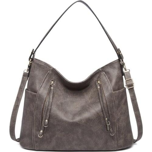 Handle Bag Women Retro Handbag PU Leather Shoulder Totes Vintage Handle Bag