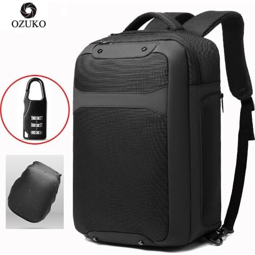 OZUKO Multifunction Anti theft Men Large Capacity Waterproof Backpacks USB Charge Travel Male 15.6 inch Laptop Backpack Mochila
