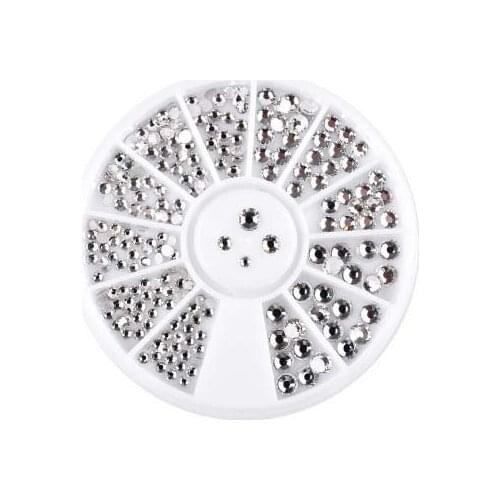 Mix size clear white 3D Nail Art flatback Rhinestons,diy Decorations Non HotFix stone Free shipping