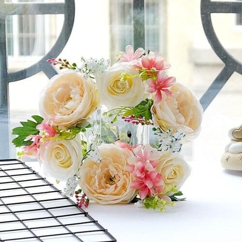 Wedding Romantic Rose Bouquet Bride Bridal Bouquets Bridesmaid Artificial Flowers Valentines Day Confession Party