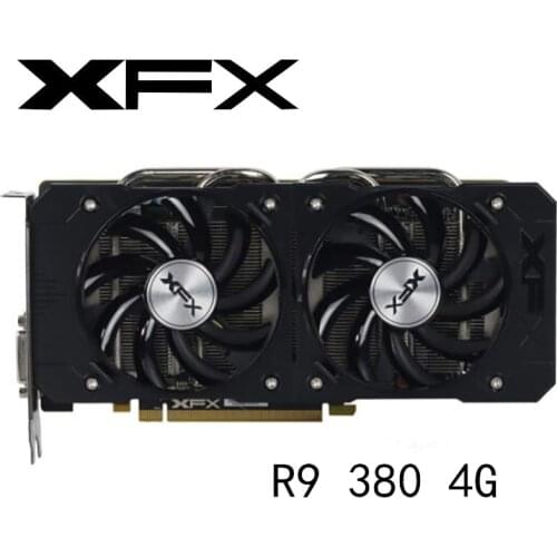 XFX R9 380 4GB Graphics Card AMD Radeon R9 380X 4GB Video Screen Cards GPU Board Desktop Computer Game Giming Map HDMI Original