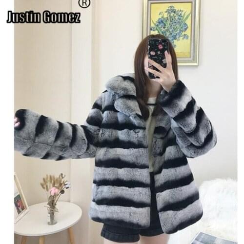 Plus Size Warm Natural Fur Winter Woman Coat 2020 Thickness Real Rex Rabbit Fur Woman Coats Leisure Time Fashionable Fur Jacket