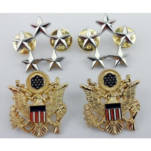 WWII US General of the Army Rank Insignia American Eagle Five Stars Badge
