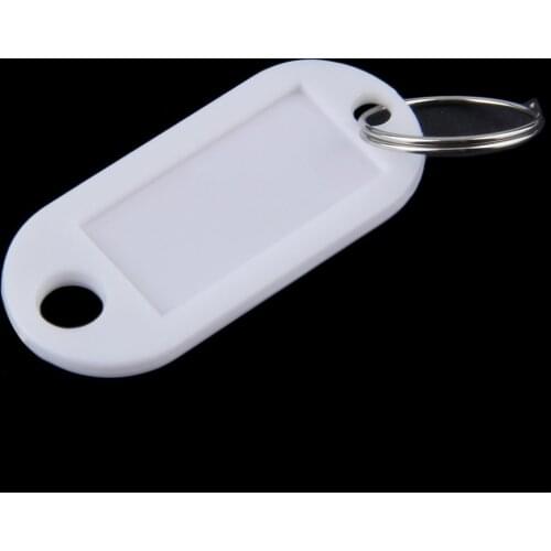 1pc Plastic Cool Key Ring Baggage Tags Keychains Jewelry Cars Boarding Pass Key Fob Label Ring Tags Name Card Label