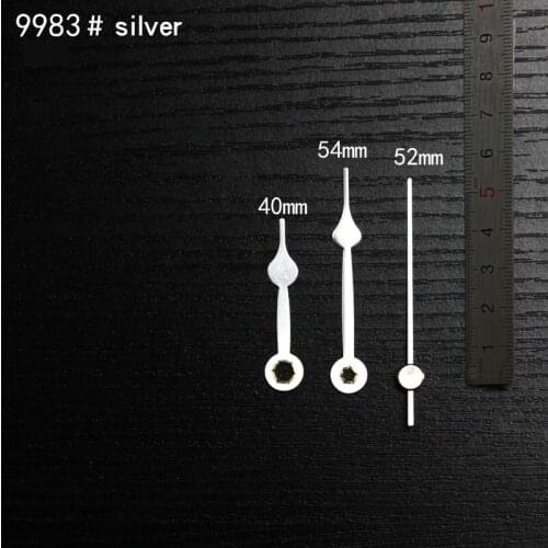 100sets Young Town White Axis Hands 9983# silver Clock Hands Metal Aluminum Quartz Clock Accessory High quality DIY Clock kits