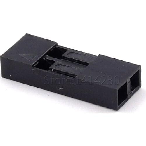 100Pcs Dupont Plastic Shell 2Pin 2.54mm Dupont Connector 2P