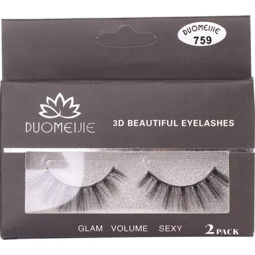 2 Pairs 3D Faux Mink Natural False Eyelashes Volume Long Lashes Extension Makeup Lash Extension Tools