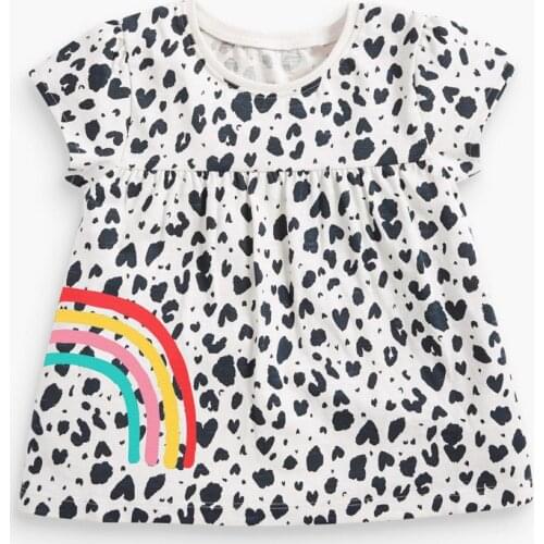 Bambino New Year 2021Tshirt for Girls Cartoon Summer Children Tops 2-7Years Little Kids Clothing Baby Costume Pure Cotton Shirt