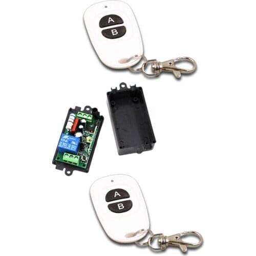 AC110V 220V 1CH RF Wireless Remote Control Switch System 2Transmitter and 1Receiver with 2Buttons Toggle 315/433MHZ