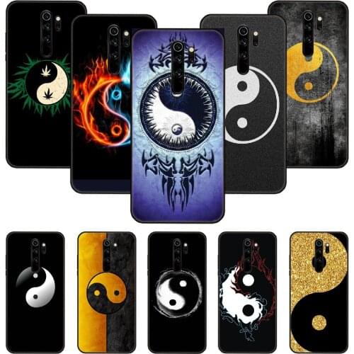 Phone Case For Xiaomi Redmi Note 8 8T 7 7A 9 9S 8A 4 5 Pro Black Cover Coque Fashion Back Tpu Prime 3D Chinese Tai Chi diagram