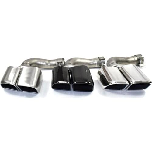 1 pair turbo exhaust stainless steel muffler car exhaust muffler tip tailpipe fit Porsche cayenne 2018-2020 exhaust