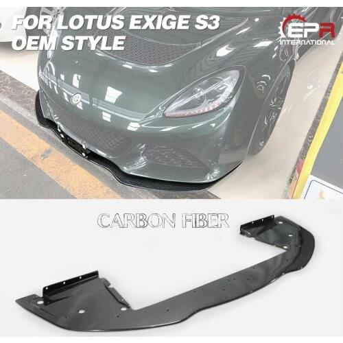 For Lotus Exige S3 Car-styling OEM Style Carbon Fiber Front Splitter Glossy Finish Bumper Lip Under Panel Drift Kit Tuning Trim