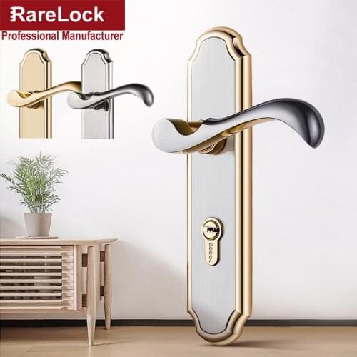 Handle Door Lock for Indoor Bedroom Bathroom Accessory 3 Color Home Security DIY Rarelock MMS199 cc