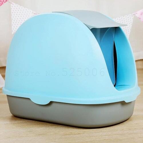 Cat Sand Pot Anti-splash Overturn Cat Toilet Fully Closed Extra Large Cat Sand Pot Deodorizing And Dung Pot Cat Products