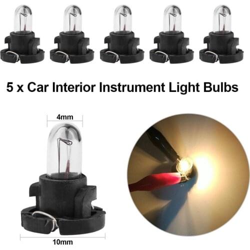 5pcs T4 12V Car Interior Instrument Light Bulbs Auto Dashboard Lamps Car Lights For Mazda Mitsubishi Audi Honda Toyota Nissan