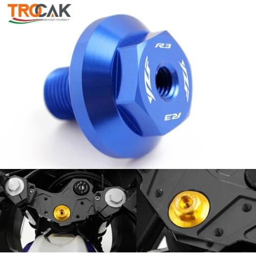 LOGO YZFR3 For Yamaha YZF YZF R3 2015 2016 Motorcycle Accessories CNC Engine triple clamp Oil Filler Cap Plug Bolt Screw