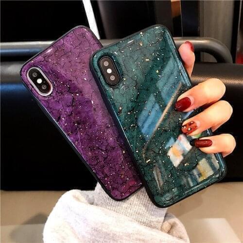 Gold Foil Marble Bling Soft Case For Samsung Galaxy A50 A10 A20 A30 A40 A60 A70 A80 A51 A71 A10S A20S M10 M20 A9 A7 2018 Note 10