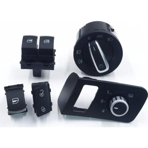 New Chrome High Quality Mirror switch window switch for VW Volkswagen Touran 2003-2015 Caddy 5K3 959 857 1TD959565A 5K3959857