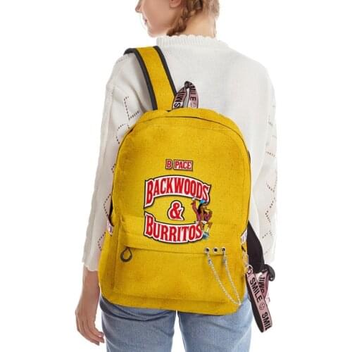 New Style Backwoods Backpack Snow Eggplant 3D Printed backpack Printing Campus Student Backpack a Variety of Colors Bags